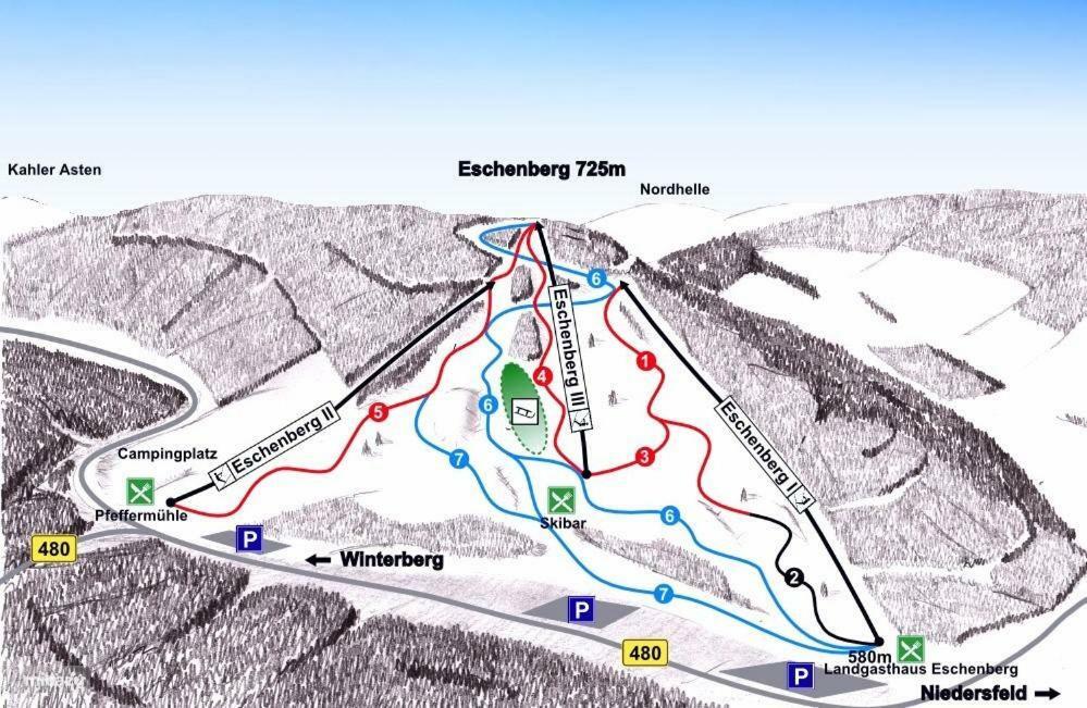 Gemuetlicher Ferienwohnung In Niedersfeld Bei Winterberg, Kostenloses Wlan Exteriör bild